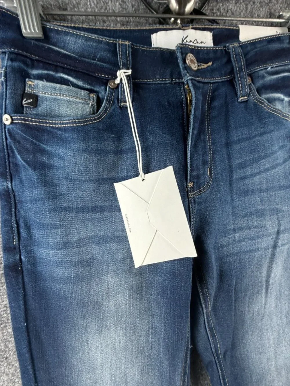 NWT Kancan Jeans Denim Blue Women 5/26 Estilo Cotton Blend Stretch ACTL 26X29